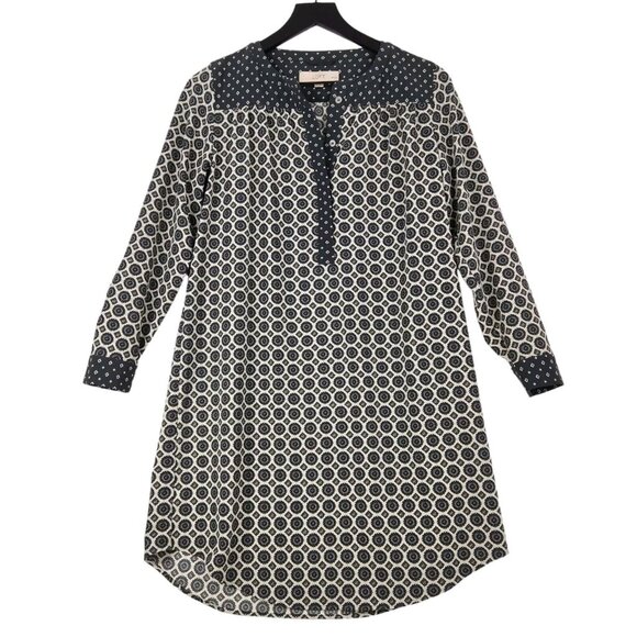 LOFT Dresses & Skirts - Ann Taylor Loft Shirt Dress SP Small Petite Batik Medallion Print Lagenlook Boho